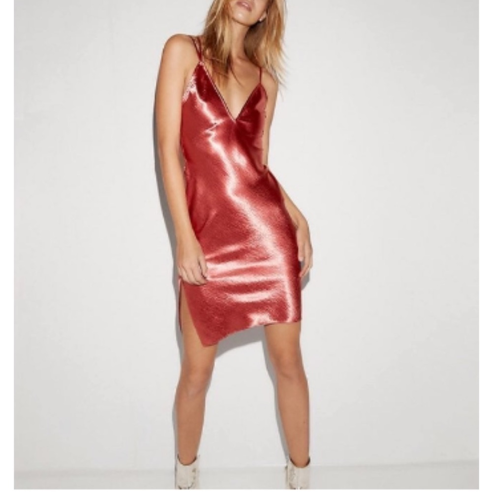 Express satin slip dress